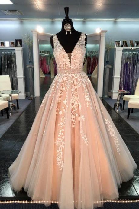 Fashion Lace Prom Dresses ,a Line Prom Dress ,sexy Evening Gown For Wedding Party, Prom Dress,sexy Prom Dress