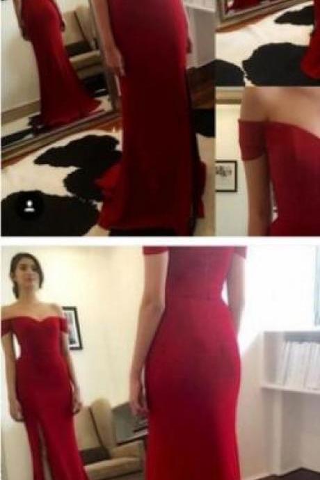 Simple Prom Dress,mermaid Prom Dress,fashion Red Prom Dress, Prom Dress,sexy Party Dress, Style Evening Dress