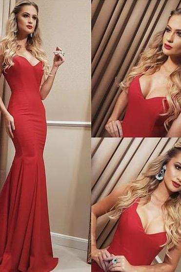 Red Prom Dress,Simple prom Dress,Backless Evening Gown,Sexy Prom Dresses,Long Formal Dress,Elegant Prom Gowns,Open Backs Night Club Dresses
