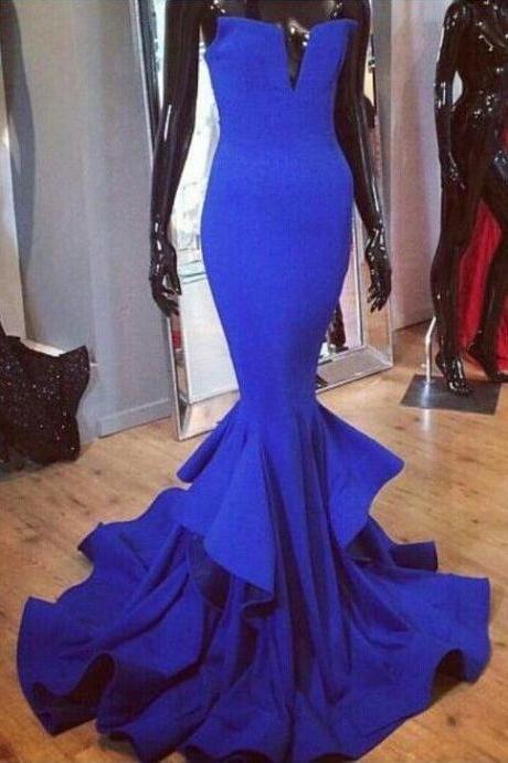Royal Blue Prom Dress,Sexy Prom Dress,Long Prom Dress,Cheap Formal Gown,Prom Dresses,Evening Gowns,Formal Gown For Teens