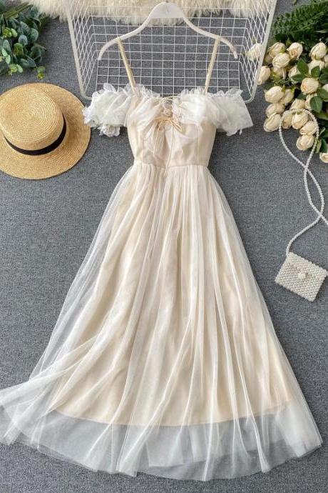 Elegant Ruffled Long Dress,summer Dress