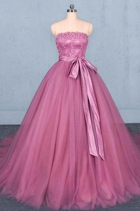 Gorgeous Tulle Ball Gown Prom Dresses With Lace