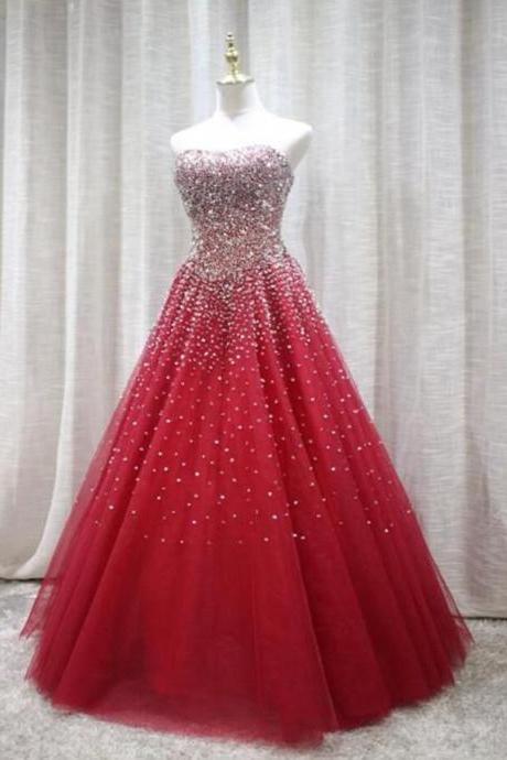 Charming Long Beading Prom Dress