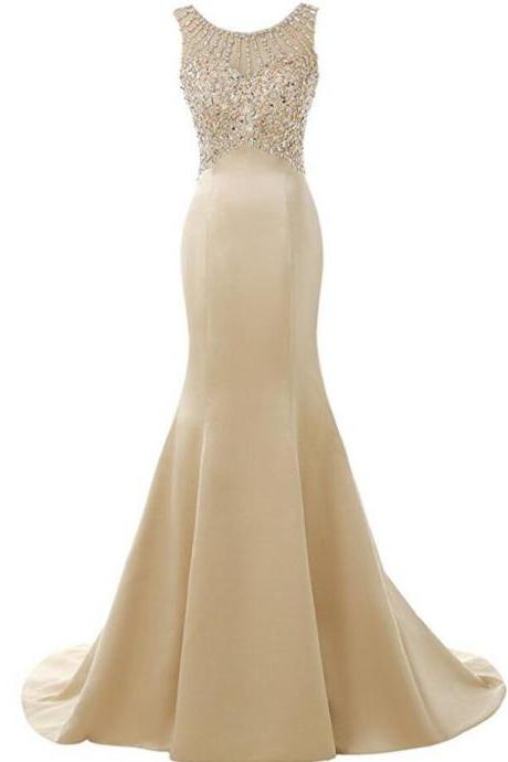 Mermaid Beading Long Evening Gowns
