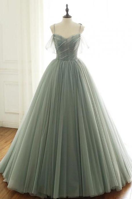 Elegant Mermaid Tulle Long Prom Dress