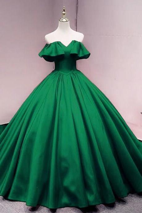 Mermaid Green Ball Gown Long Prom Dresses
