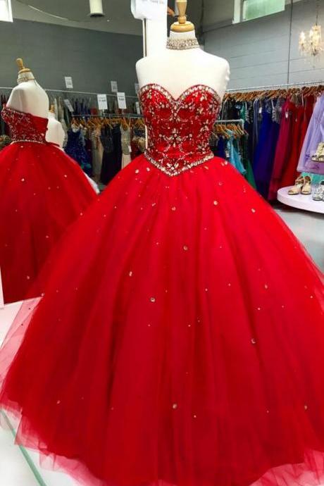 Sweetheart Lace-up Ball Gown Quinceanera Dress