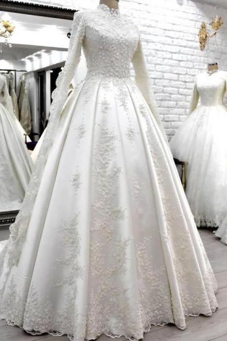 Gorgeous A Line Ball Gown Stain Prom Dress Weeding Gown