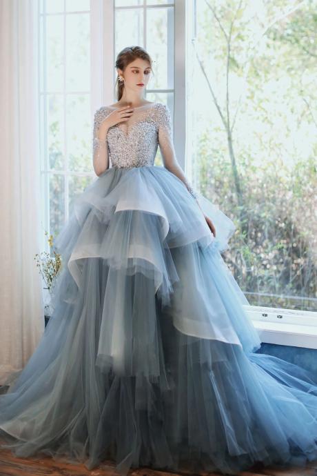 Enchanted Evening Tulle Gown With Crystal Embellishment