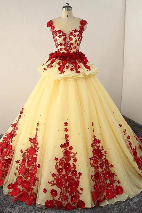 Enchanted Garden Embroidered Ball Gown