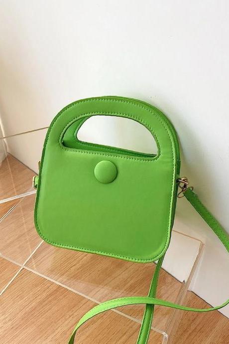 Minimalist Snap Button Square Bag