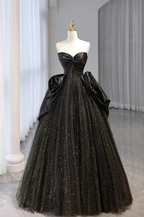 Enchanted Evening Glitter Black Ball Gown