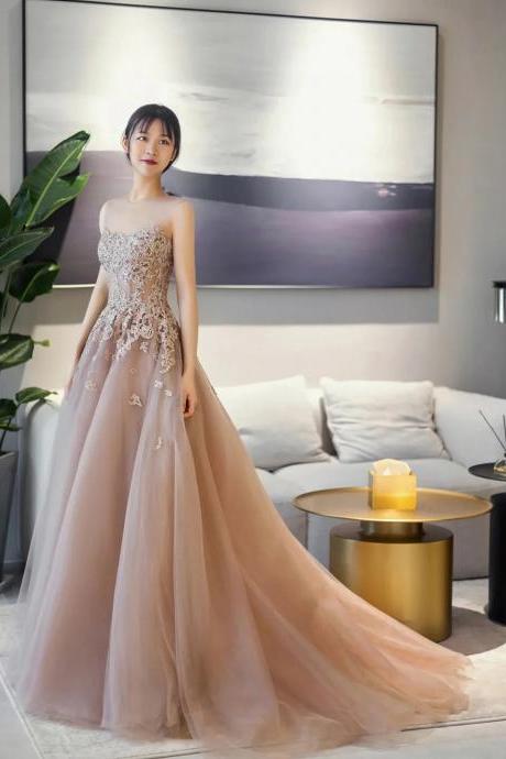 Beautiful Mermaid Tulle Lace Formal Evening Dresses