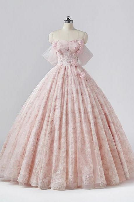 Beautiful Off The Shoulder Light Pink Backless Formal Prom Dress Sweet 16 Dress
