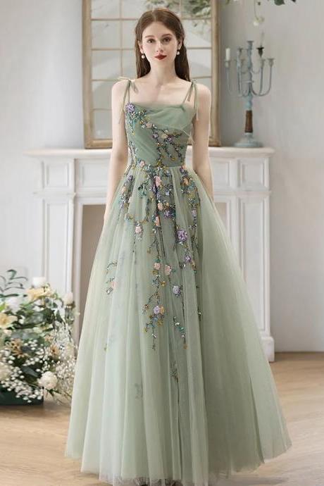 A-line Ivory Long Prom Dress with Lace Up Back