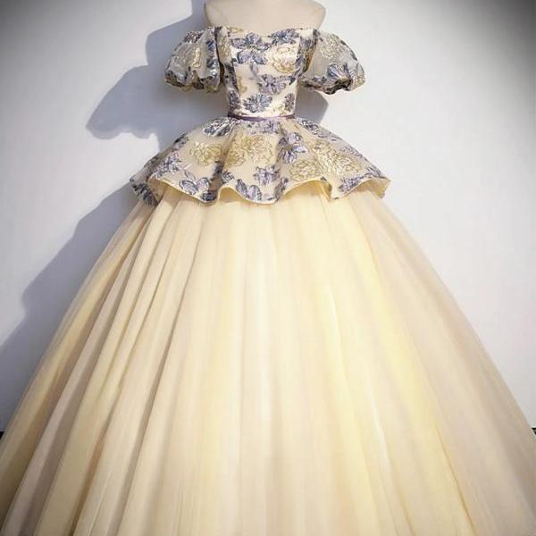Enchanted Dreams: Shimmering Glitter Tulle Gown for Captivating Occasions