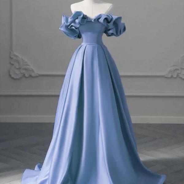 Ball Gown Off The Shoulder Satin Dresses With 3D Lace
