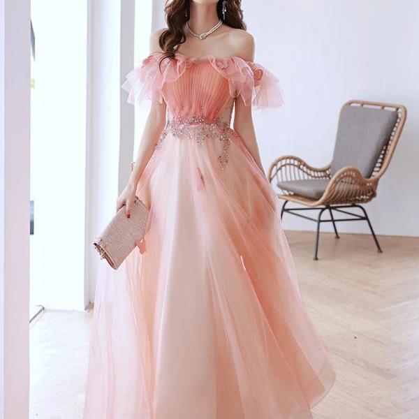 Blue A-line long prom dress with side slit|2021 blue prom dress    cg18179