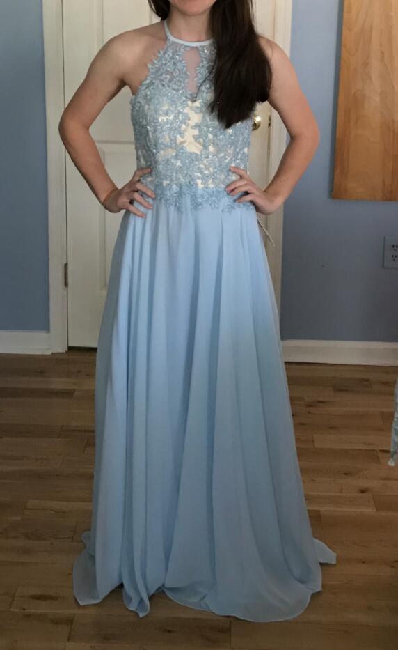 Backless Princess Prom Dresses,a-line Prom Dress,,scoop Neck Prom Gown ...