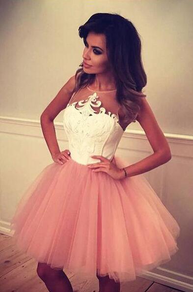 Pretty Homecoming Dress,Tulle Prom Dress,Cute Homecoming Dresses,A-line ...