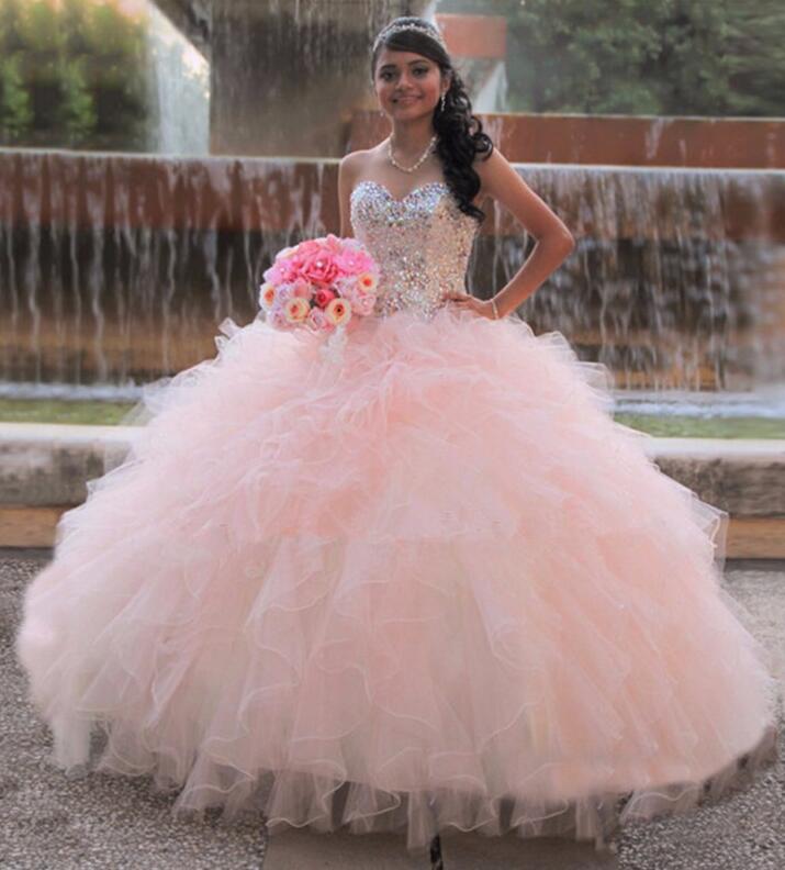 Ball Gown Prom Dress Princess Pink Quinceanera Dress Cheap