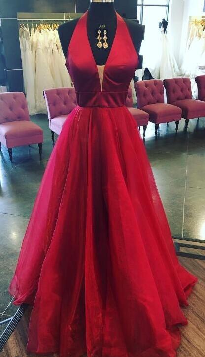 A Line Prom Dress, Prom Dress,wine Red Prom Dress,sexy Prom Dress ...