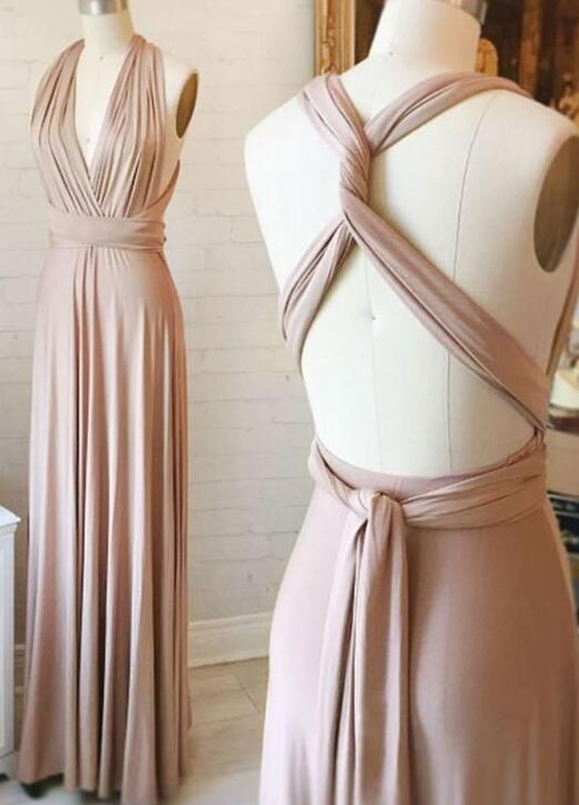 Pretty A Line Square Neck Chiffon Long Prom Dress, Evening Dress main image 1