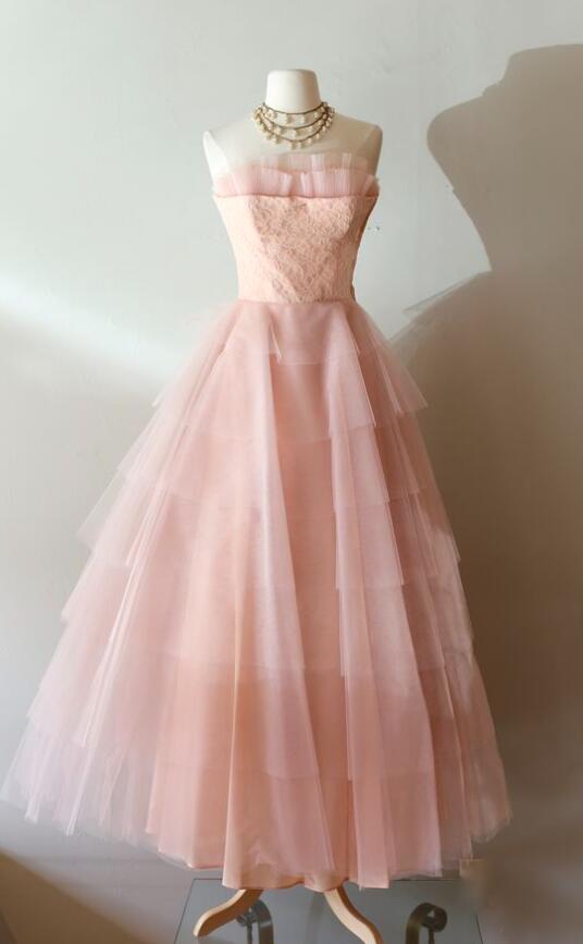 Pink Fashion Long Prom Dresses Formal Evening Dress