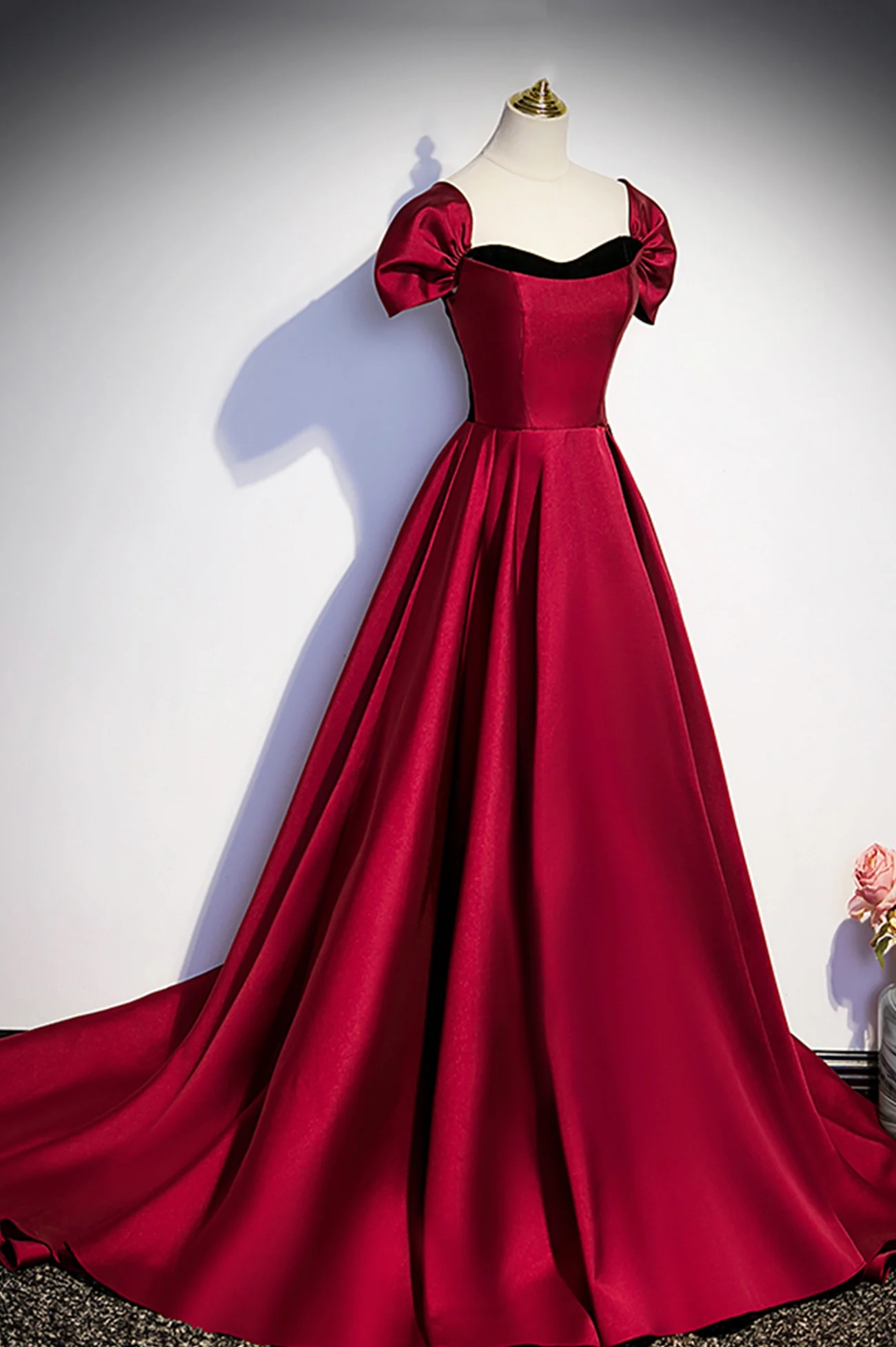Elegant Off-shoulder Satin Ball Gown on Luulla