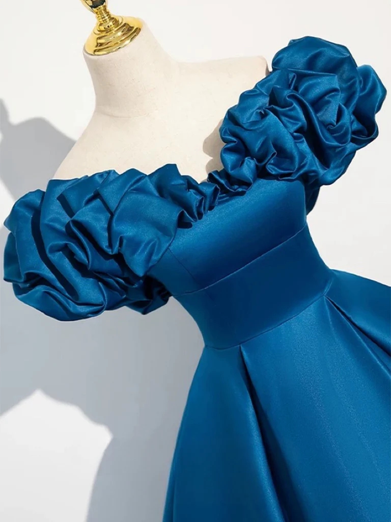 Royal Blue Frill Gown